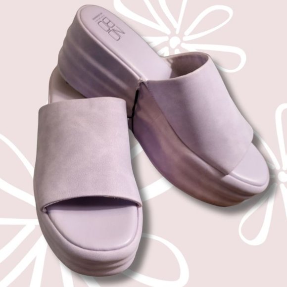 No Boundaries Shoes - NO BO Funky Boho Purple Flatform Slides Size 10 NWOT